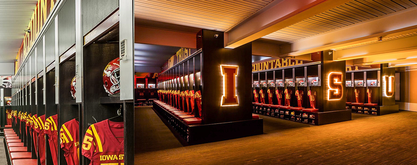 Iowa State University Athletic Lockers Secured by Cue Electronic Locks