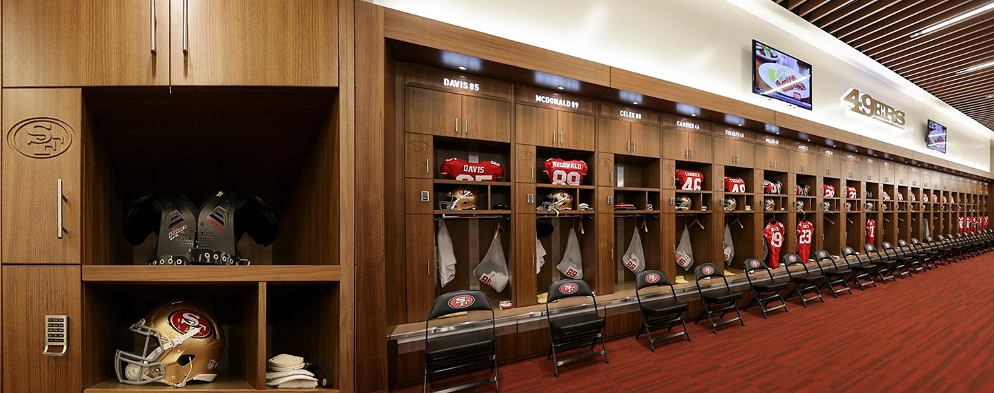San Francisco 49ers Athlete Locker Room Secured with Digilock 4G Locks
